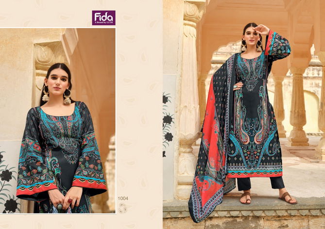 Zaara By Fida Printed Pashmina Dress Material Catalog